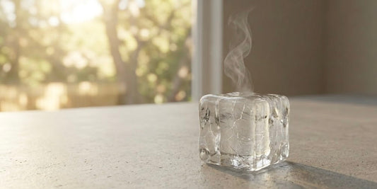 Ice melting over a table