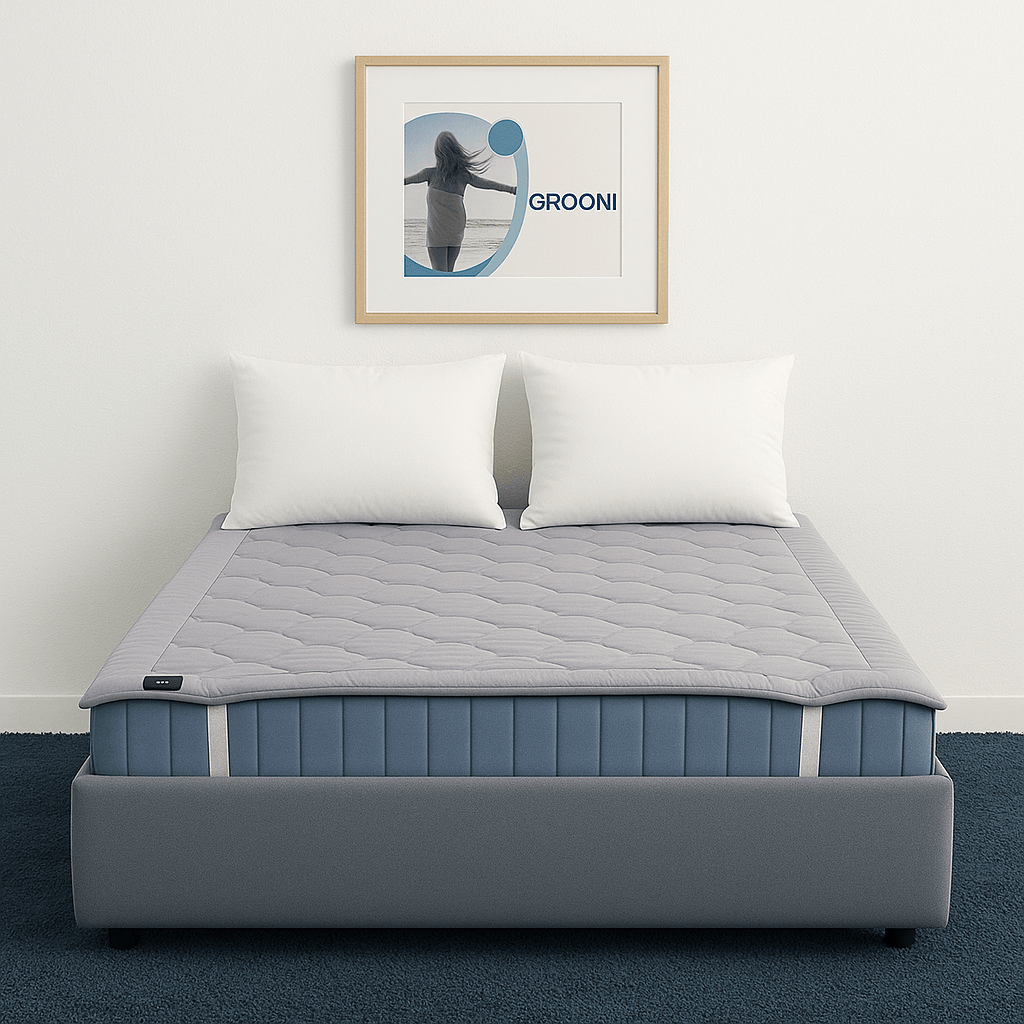 Grounding plush mat for bed