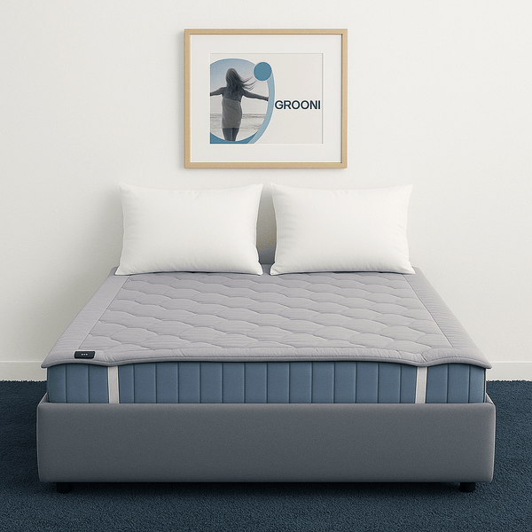 Grounding plush mat for bed