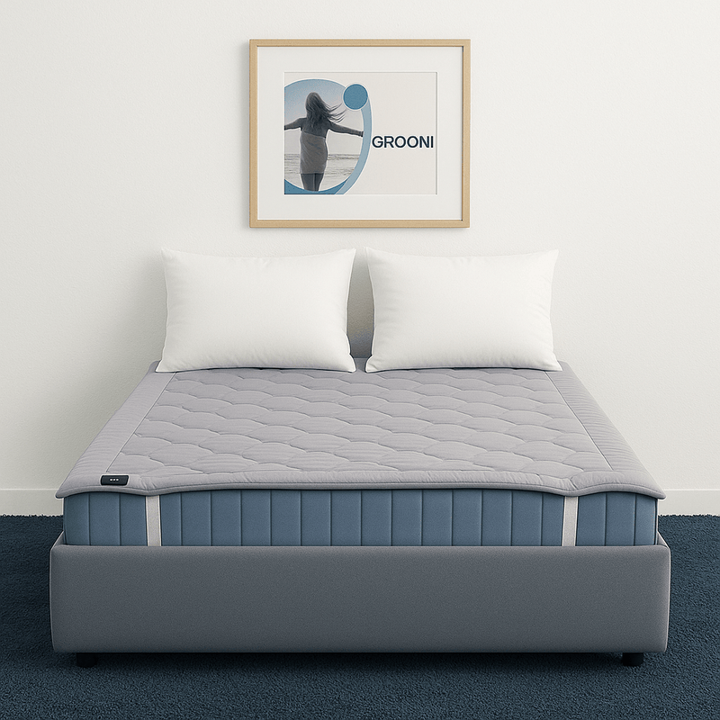 Grounding plush mat for bed